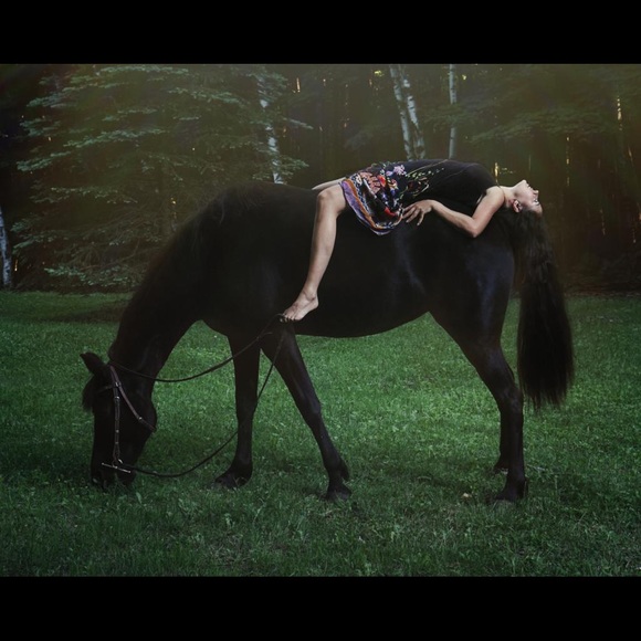 BLACK MAXI SLIP DRESS, SILK - Picture 3 of 5